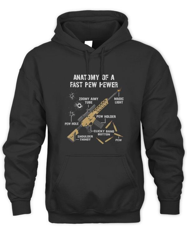 Funny Anatomy Of A Pew Pewer Rifle Gun Amendment Saying