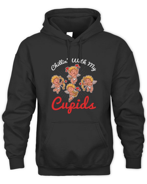 Funny Chillin With My Cupids Happy Valentines Day Women Men