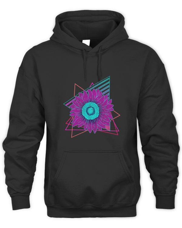 Retro 80s Art Synthwave Flower Blossom Vaporwave Sunflower