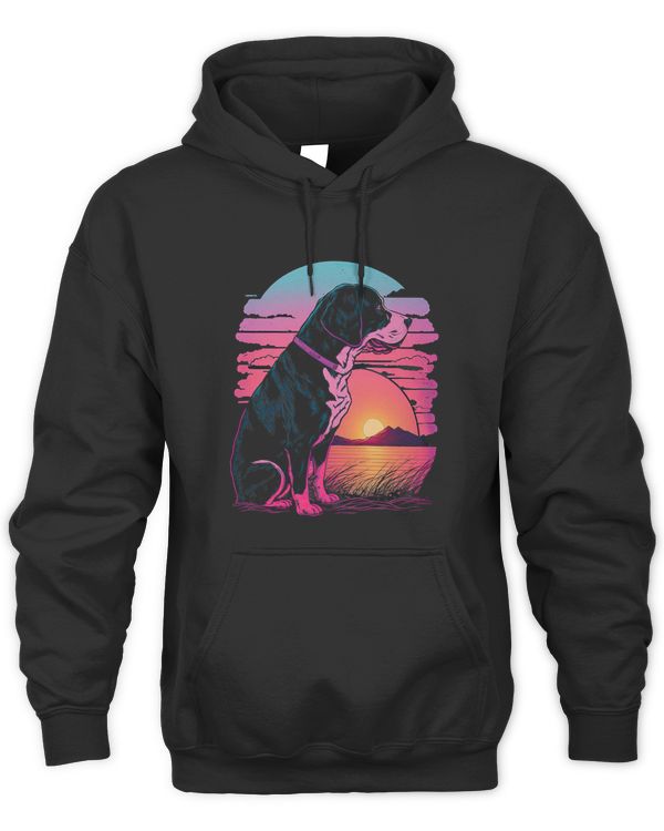 Retro Aesthetic Greater Swiss Mountain dog