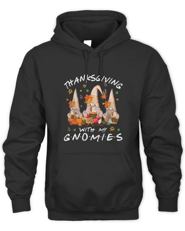 Thanksgiving With My Gnomies Fall Autumn Shirts Women Kids 393