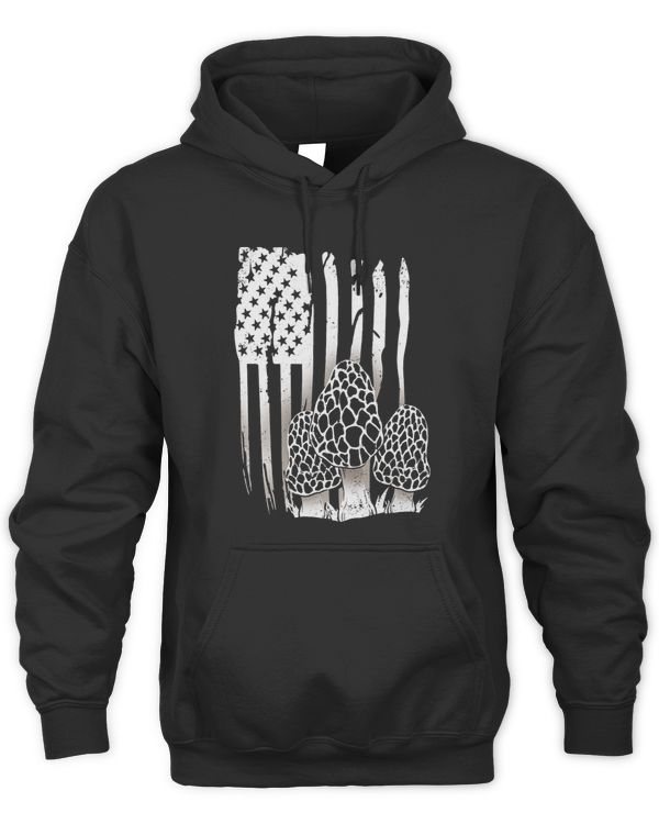 Morel Mushroom Hunter Patriotic American USA Flag