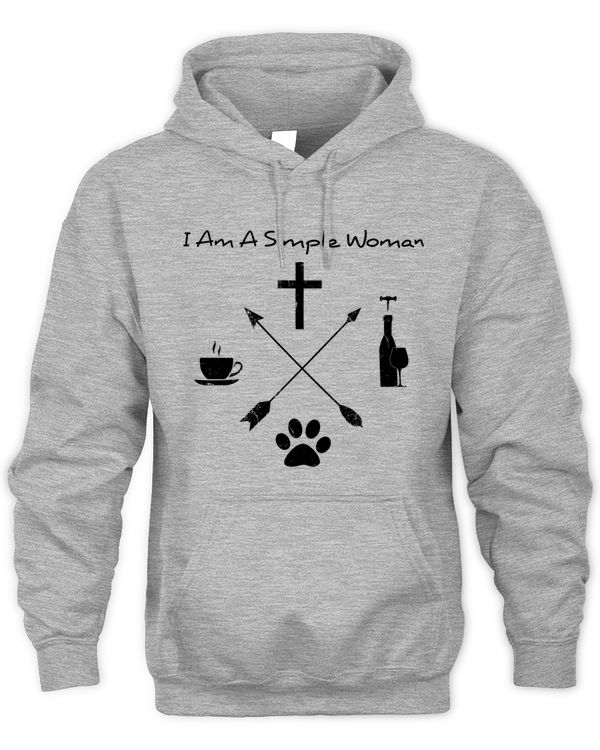 I am a simple woman Cross Arrow Dogs Coffee Wine