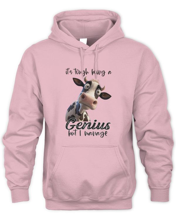 It's Tough Being A Genius But I Manage Cow Lovers Shirt