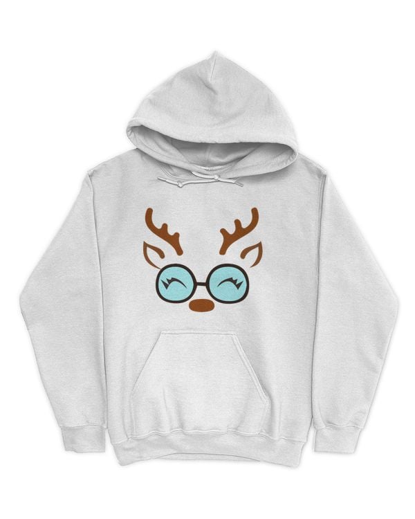 Christmas Shirt with Cute Reindeer Face (1)