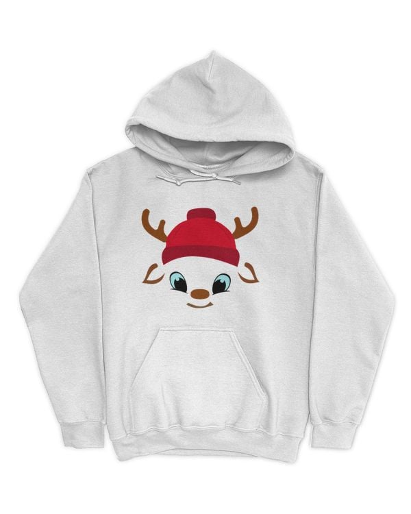 Christmas Shirt with Cute Reindeer Face (3)