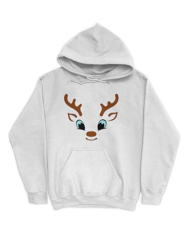 Christmas Shirt with Cute Reindeer Face (6)