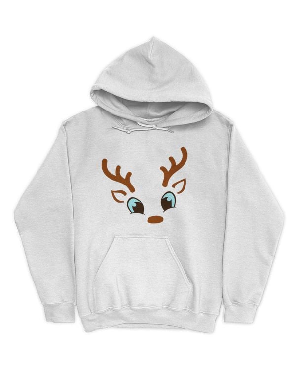 Christmas Shirt with Cute Reindeer Face (8)