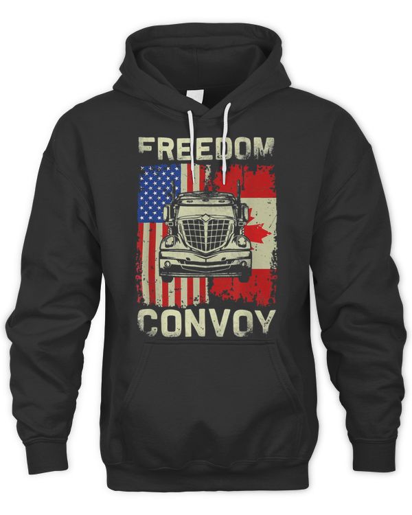 Freedom Convoy Support Canadian Truckers Mandate Truck T-Shirt T-Shirt 272, Trending Shirt