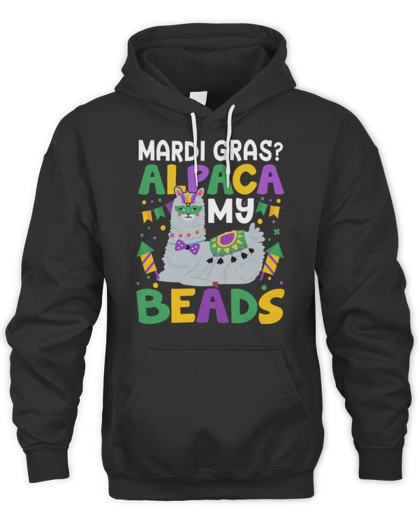 Mardi Gras Alpaca My Beads New Orleans Nola Mask Llama Lover Active T-Shirt