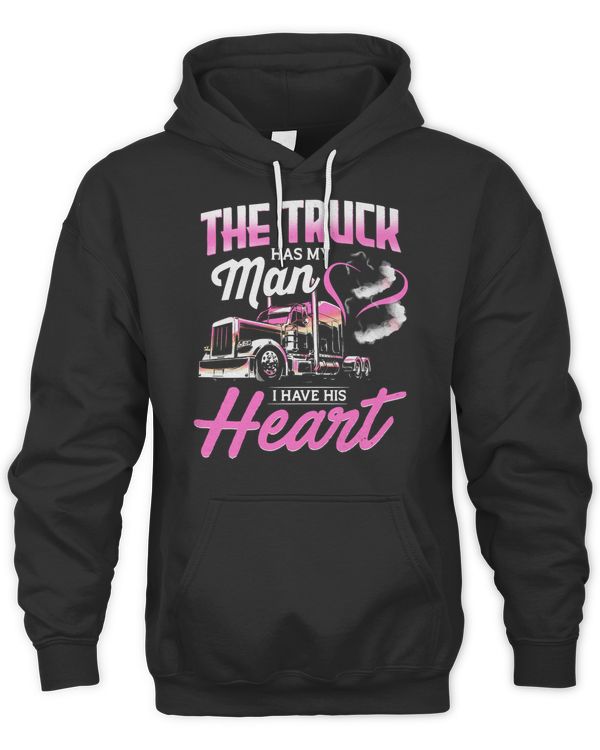 Trucker Truck Driver Valentines Day Girlfriend Wife Vintage Shirt T-Shirt