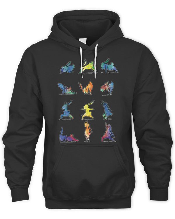 Bunny Yoga Bunnies Make Me Happy Exercise T-Shirt