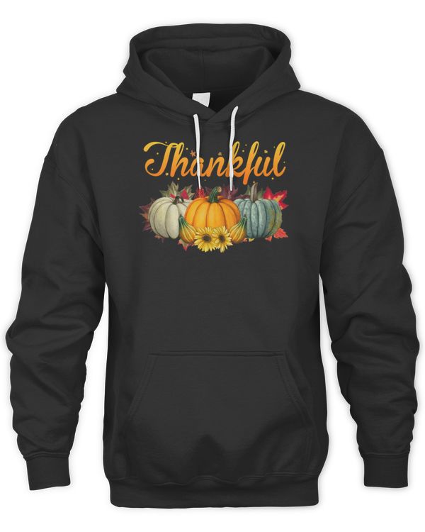 Happpy Thanksgiving Day Autumn Fall Maple Leaves Thankful T-Shirt Copy