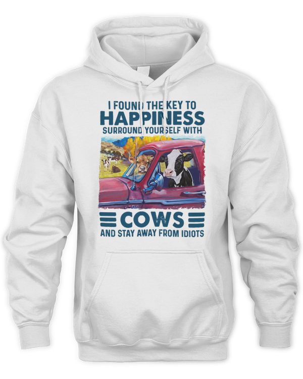 Funny Cows i found the key to happiness surround yourself with cows T-Shirt