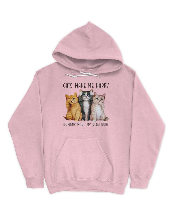 ETT420 Cats Make Me Happy Humans Make My Head Hurt