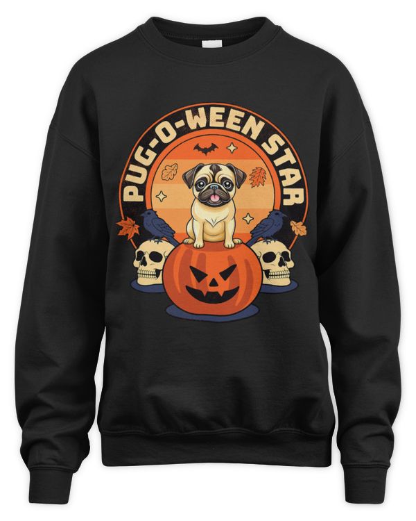 Pugoween Star Cute Dog Halloween Design