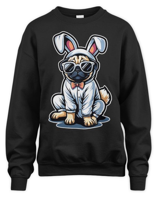 Pugs Bunny Happy Easter Puggy Pug Lover Easter Bunny Dog 3