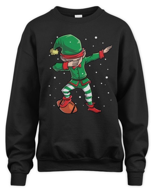 Dabbing Elf Football Christmas