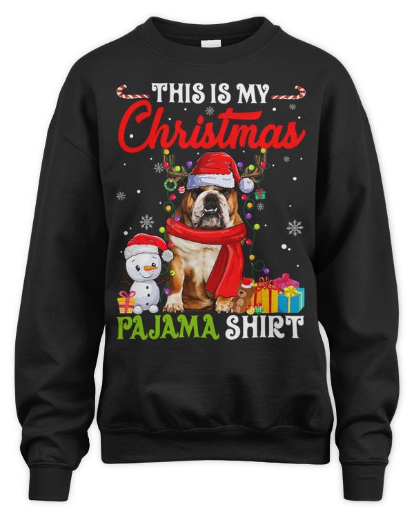 English Bulldog Cute This Is My Christmas Pajama 292 Dog Lover