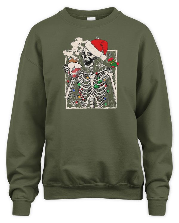 Dead Inside Skeleton Coffee Christmas