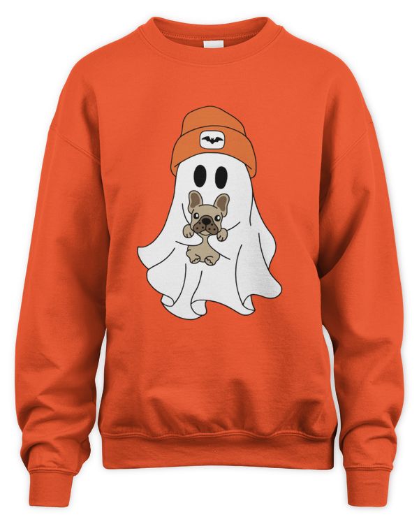 Cute Ghost with French Bulldog