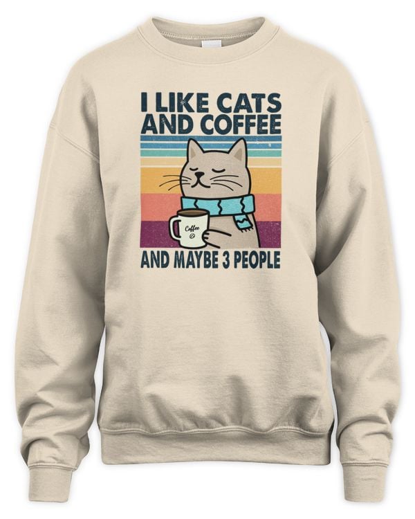 I Like Cats And Coffee And Maybe 3 People Vintage