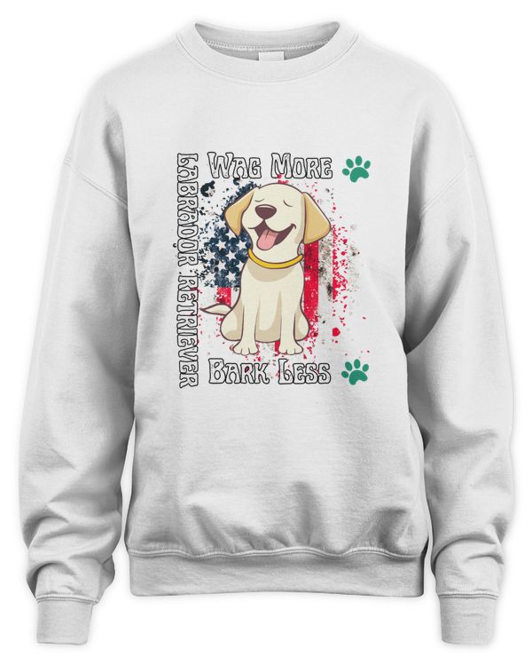 Wag More, Bark Less- Labrador Retriever ,Women Sweater Shirt, Dog Shirt, Pet Shirt