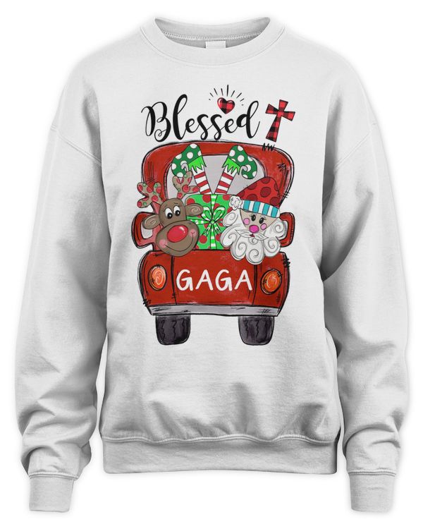 Blessed Gaga Red Truck Reindeer Santa Claus