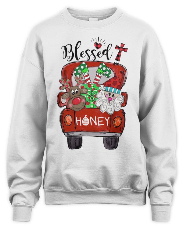 Blessed Honey Red Truck Reindeer Santa Claus