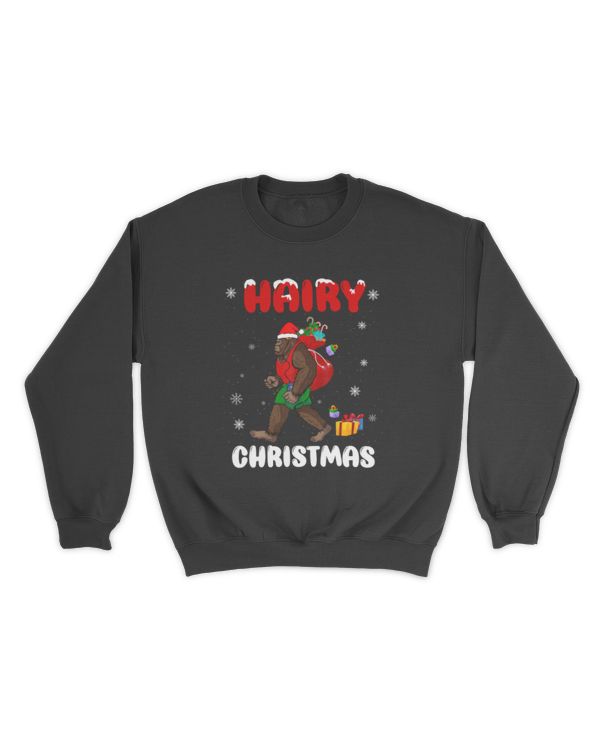 Hairy Christmas Bigfoot Santa Carrying Christmas Bag Xmas Hat Classic T-Shirt