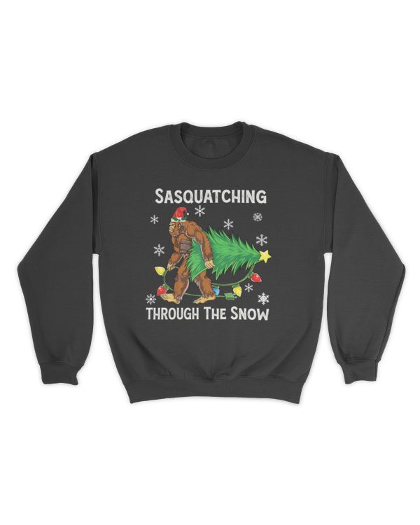Sasquatching Through the Snow Christmas Bigfoot Classic T-Shirt