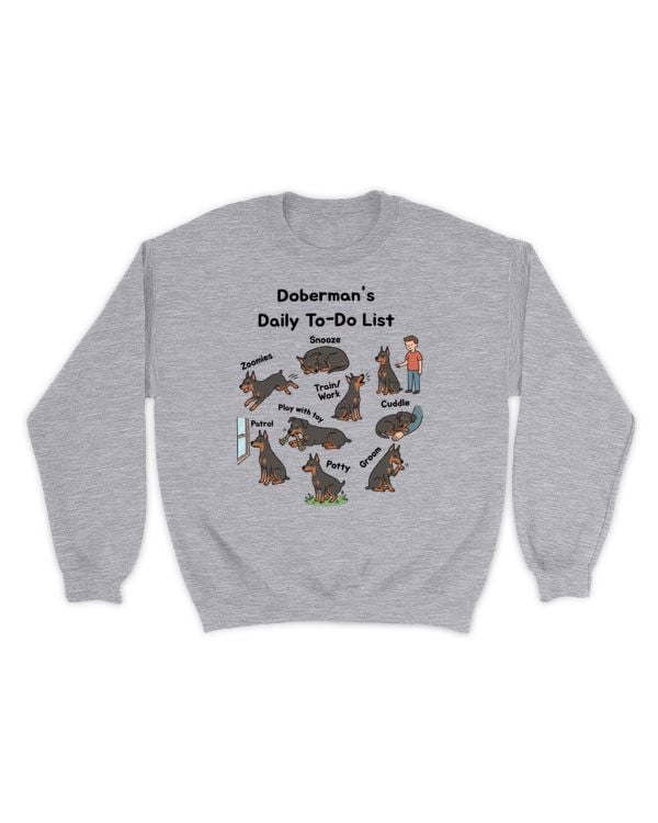 Doberman Daily To-Do List Funny Cute Doberman Lover T-Shirt