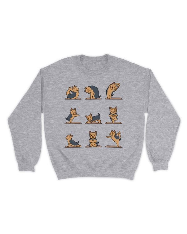 Yorkie Yoga Asana Pose Meditation Funny  Tee T-Shirt