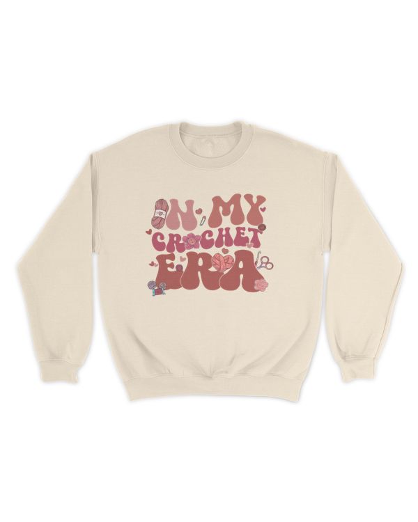 In My Crochet Era Shirt, Funny Crochet Crewneck, Crochet Lover Gift, Christmas Gift For Knitting Lover, Crafter Mom Shirt, Sewing Lover