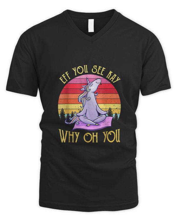 Eff You See Kay Why Oh You Unicorn Retro Vintage T-Shirt