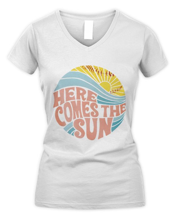 Here Comes The Sun T-shirt- Softball T-shirts, Hello Summer, Aloha