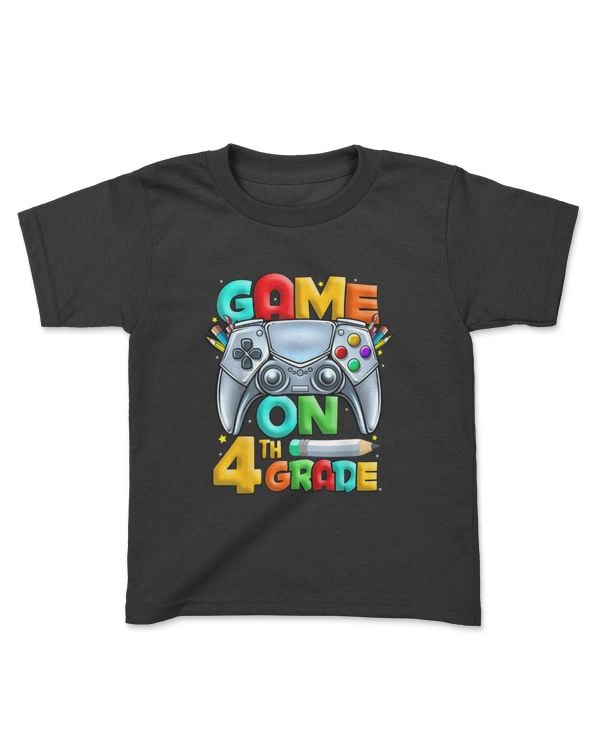 First Day Of 4th Grade Girls Coquette Bow Back To School T-Shirt