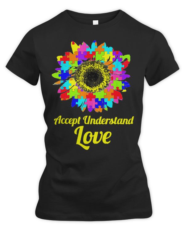 Autism Autistic Accept Understand Love Awareness Sunflower Autism Awareness