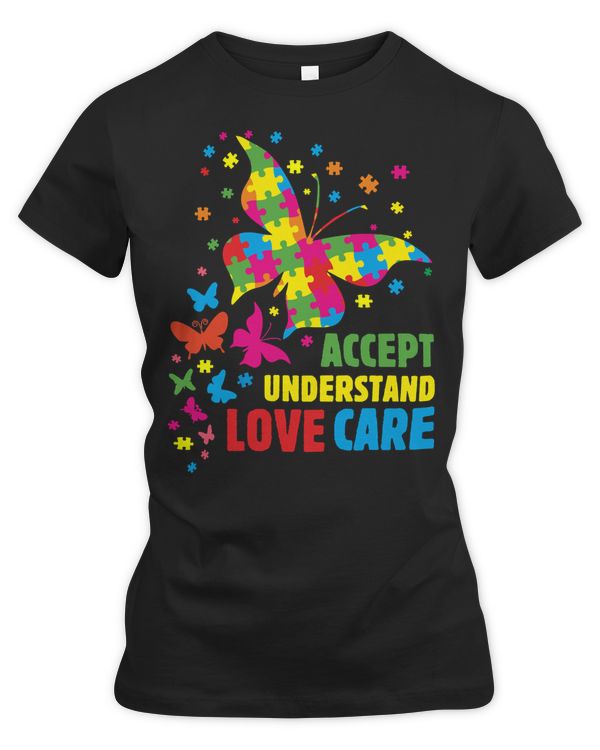 Autism Autistic Awarenesses Butterfly Puzzle Accept Understand Love Care Inspirational Autism Awareness