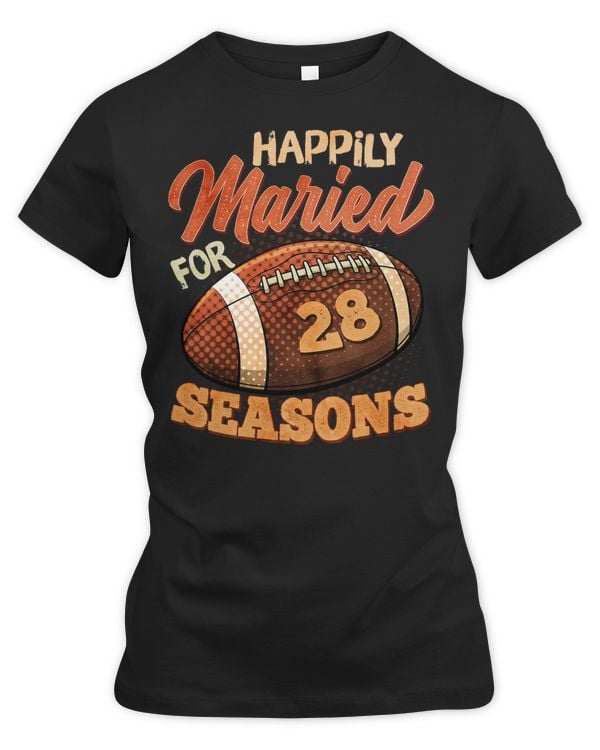 Football 28 Years Marriage 28th Anniversary Party Football Couple 7