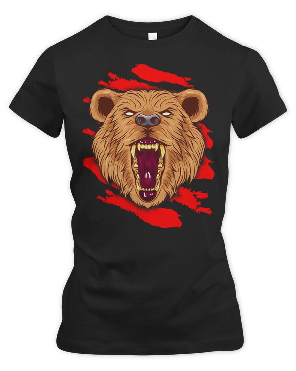 Bear Angry Roaring Bear Design for Wild Animal and Bear Lover 539 forest