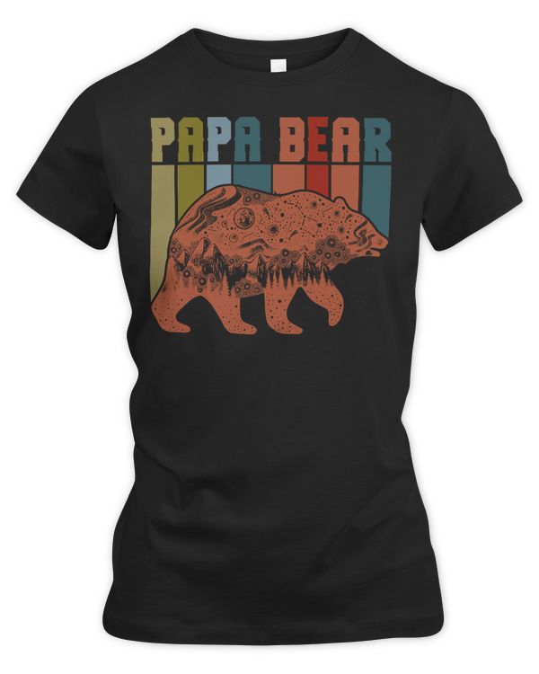 Bear Awesome Vintage Retro Papa Bear 234 forest