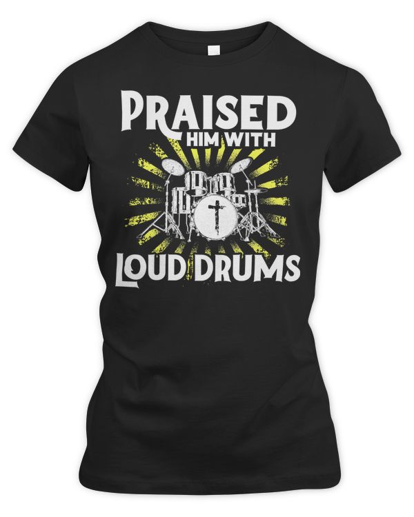 Drum Lover Christian Loud Praise Church Worship Drum Player graphic 256 Drummer Drumming