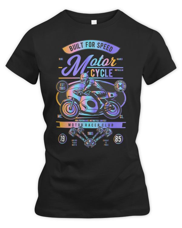 Motocross Rider BUIL FOR SPEED MOTORCYCLE MOTOR RACER CLUBE44 Motorcyclist