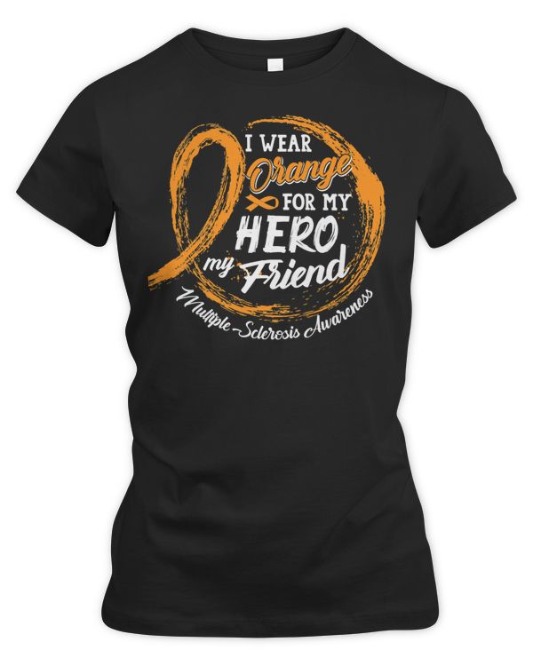 Multiple Sclerosis Awareness I Wear Orange For My Husband 5 Orange Ribbon