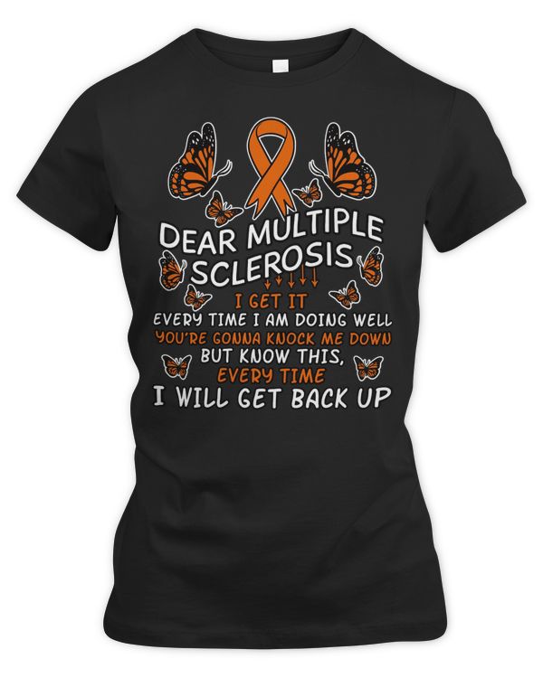 Multiple Sclerosis Awareness Quote Orange Ribbon
