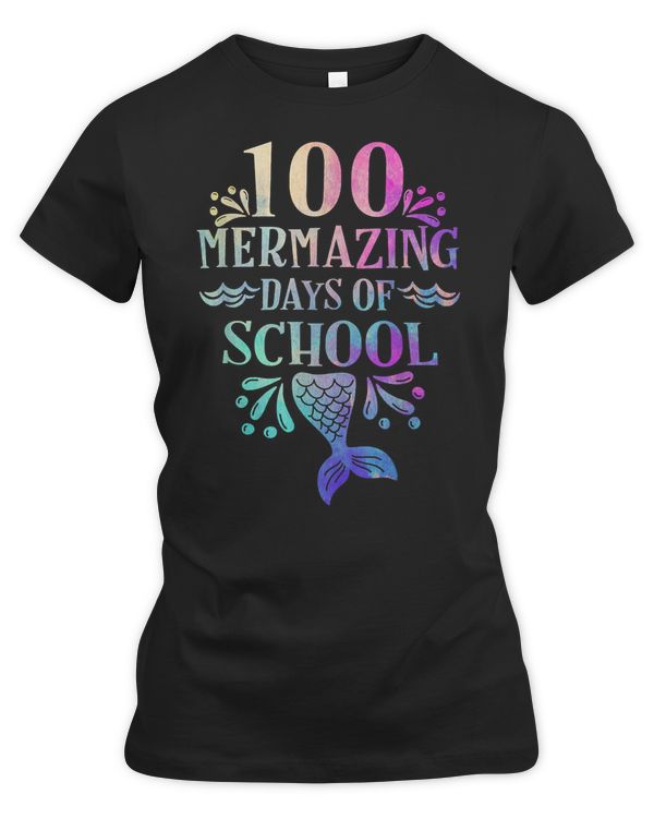 Mermaid Sea Life 100 Days of School for GirlsHappy 100th day 101 Ocean Lover
