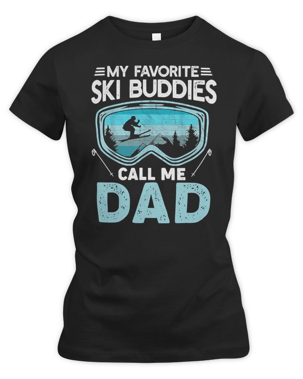 Skiing Lover Skier R40p Vintage My Favorite Ski Buddies 163 Loves Ski