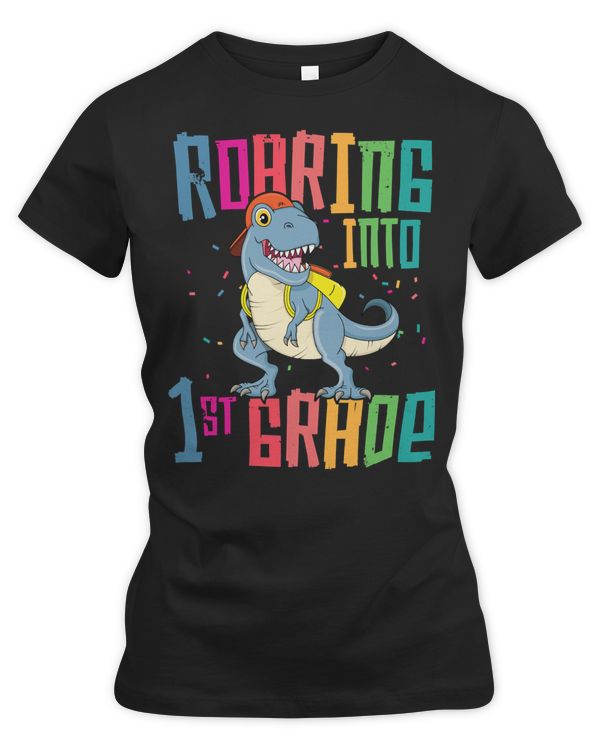 Teacher Teaching Lover 1st Grade T Rex Roaring Back to SchoolDinosaur Boy 677