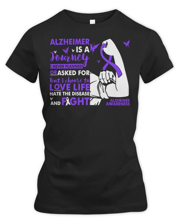 Cancer Is A Journey Alzheimers Cancer Awarrior 75 Alzheimers Disease Awareness